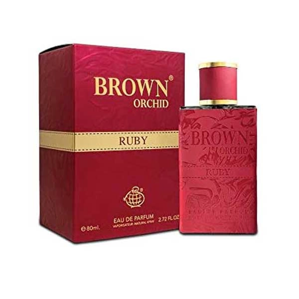 ادوپرفیوم زنانه فراگرنس ورد مدل Brown Orchid Ruby حجم 80 میلی لیتر