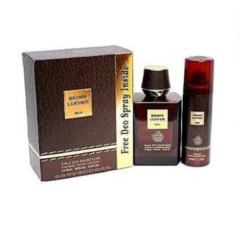 ادو پرفیوم مردانه فراگرنس ورد مدل Brown Leather حجم 100 میلی لیتر به همراه اسپری فراگرنس حجم 50 میلی لیتر